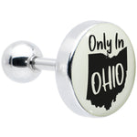 16G 1/4 Glow in the Dark Only in Ohio Tragus Cartilage Earring by Onyx O