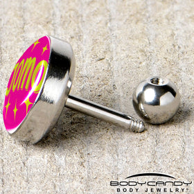 16G 1/4 Pink JOMO Tragus Cartilage Earring by Onyx O