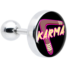 16G 1/4 Karmic Boomerang Tragus Cartilage Earring by Onyx O