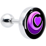 16G 1/4 Crescent Moon Heart Tragus Cartilage Earring by Onyx O
