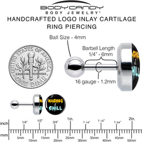 Nachos and Chill Tragus Cartilage Earring by Onyx O