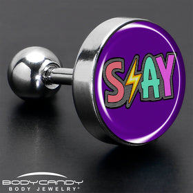 16G 1/4 Colorful Lighting SLAY Tragus Cartilage Earring by Onyx O