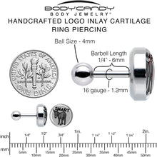 16G 1/4 Donkey Smart Ass Tragus Cartilage Earring by Onyx O