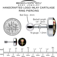 16G 1/4 Voodoo Doll Tragus Cartilage Earring by Onyx O