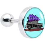 16G 1/4 Holiday Christmas Hearse Tragus Cartilage Earring by Onyx O
