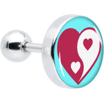 16G 1/4 Love Yin Yang Heart Cartilage Tragus Earring by Onyx O
