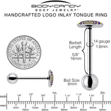 Two Tone Spider Web Barbell Tongue Ring by Onyx O