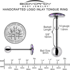 Attitude Teddy Bear Barbell Tongue Ring by Onyx O
