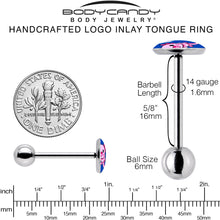 Adorable Axolotl Barbell Tongue Ring by Onyx O
