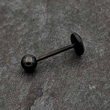Glow in the Dark Black Anodized Tree of Life Barbell Tongue Ring by Onyx O