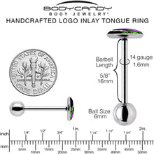 Bride of Frankenstein Barbell Tongue Ring by Onyx O