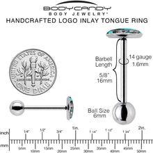 Heavy Metal Kitty Cat Barbell Tongue Ring by Onyx O