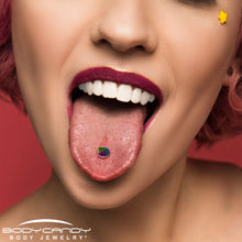 Rainbow Cheetah Print Barbell Tongue Ring by Onyx O