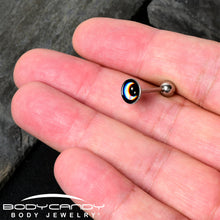Chromatic Moon Barbell Tongue Ring by Onyx O