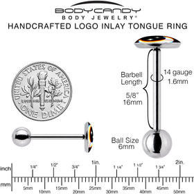 Chromatic Moon Barbell Tongue Ring by Onyx O