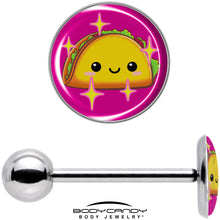 Mexican Fiesta Cute Taco Barbell Tongue Ring by Onyx O