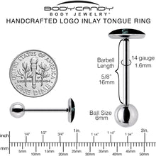 Phrase Logo CVNTY Barbell Tongue Ring by Onyx O