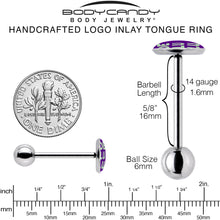 Word DELULU Barbell Tongue Ring by Onyx O