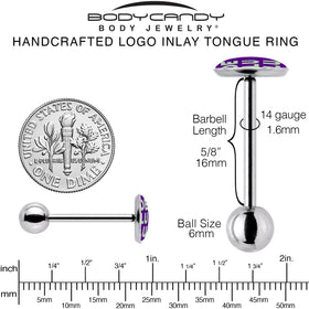 Word DELULU Barbell Tongue Ring by Onyx O