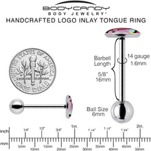 Disco Spirit Ghost Barbell Tongue Ring by Onyx O