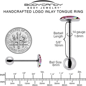 Disco Spirit Ghost Barbell Tongue Ring by Onyx O
