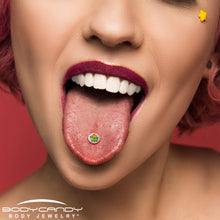 Dumpster Fire Barbell Tongue Ring by Onyx O