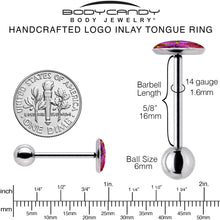 Blossom Creation Tropical Floral Flowers Barbell Tongue Ring by Onyx O