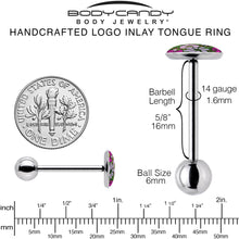 Blossom Creation Paradise of Pink Flowers Barbell Tongue Ring by Onyx O