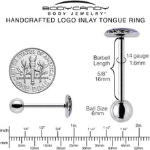 Leaping Leapfrog Spiders Barbell Tongue Ring by Onyx O