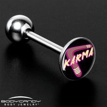 Karmic Boomerang Barbell Tongue Ring by Onyx O