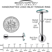 White Llama Barbell Tongue Ring by Onyx O
