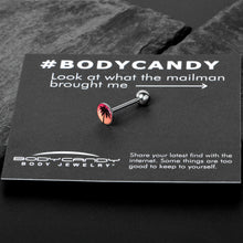 Red Sunset Palm Tree Barbell Tongue Ring by Onyx O