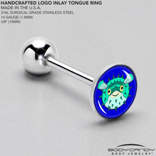 Pufferfish Barbell Tongue Ring by Onyx O