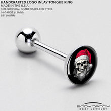 Holiday Skeleton Santa Claus Barbell Tongue Ring by Onyx O