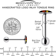 Spicy and Saucy Barbell Tongue Ring by Onyx O