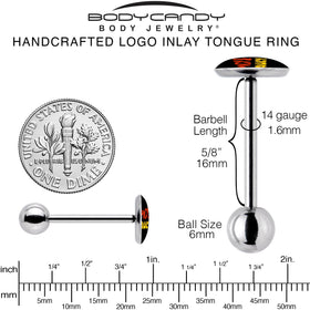 Spicy and Saucy Barbell Tongue Ring by Onyx O