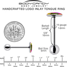 Sunflower Cactus Barbell Tongue Ring by Onyx O