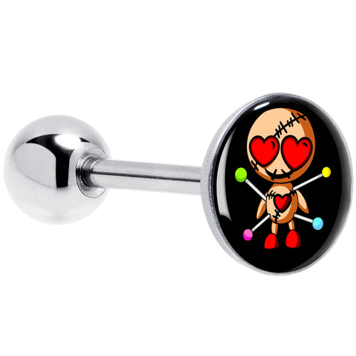 Valentine Heart Voodoo Doll Barbell Tongue Ring