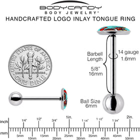 Christmas Holiday Weiner Dog Barbell Tongue Ring by Onyx O