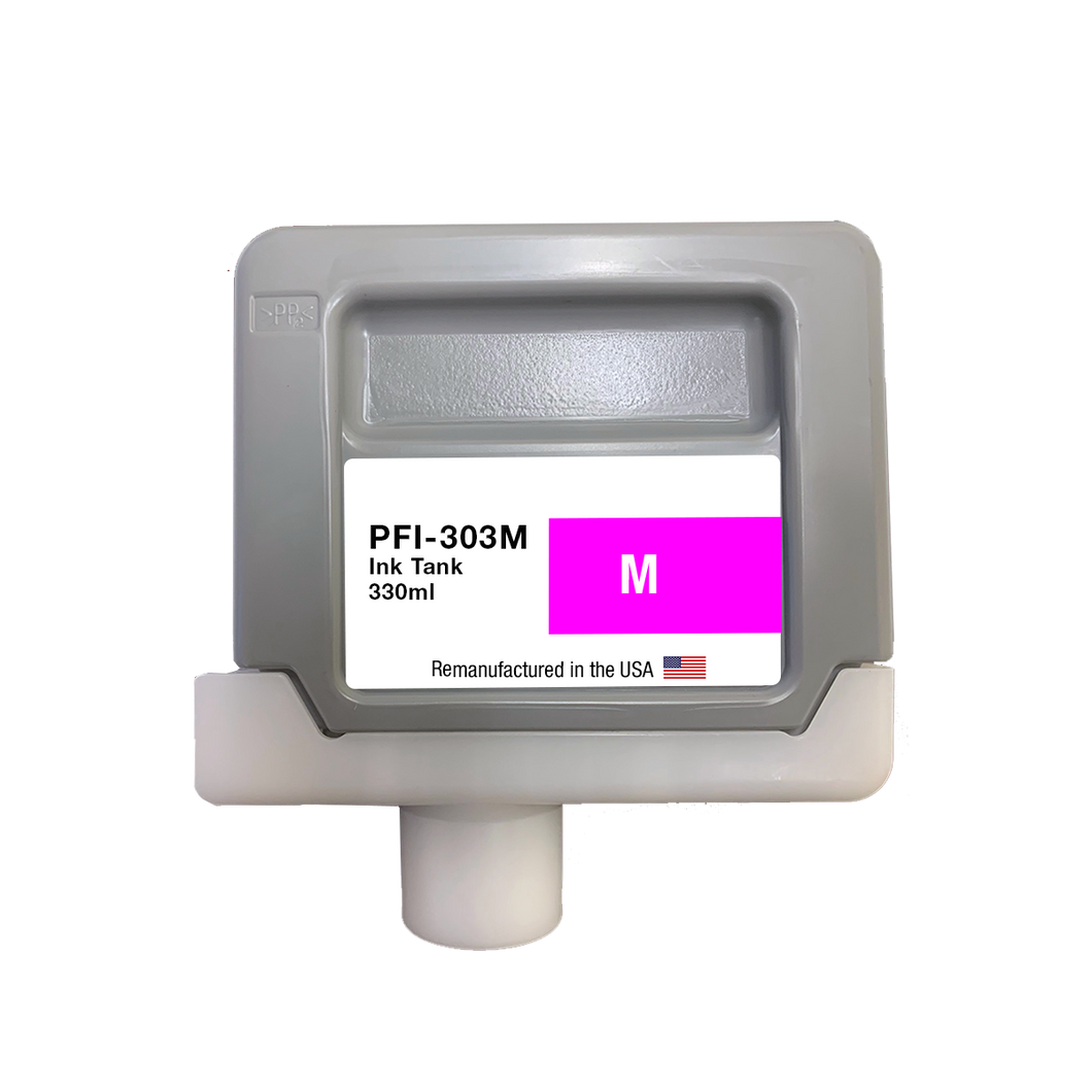 U.S. Remanufactured for Canon PFI-303M 330ml Magenta Ink Cartridge