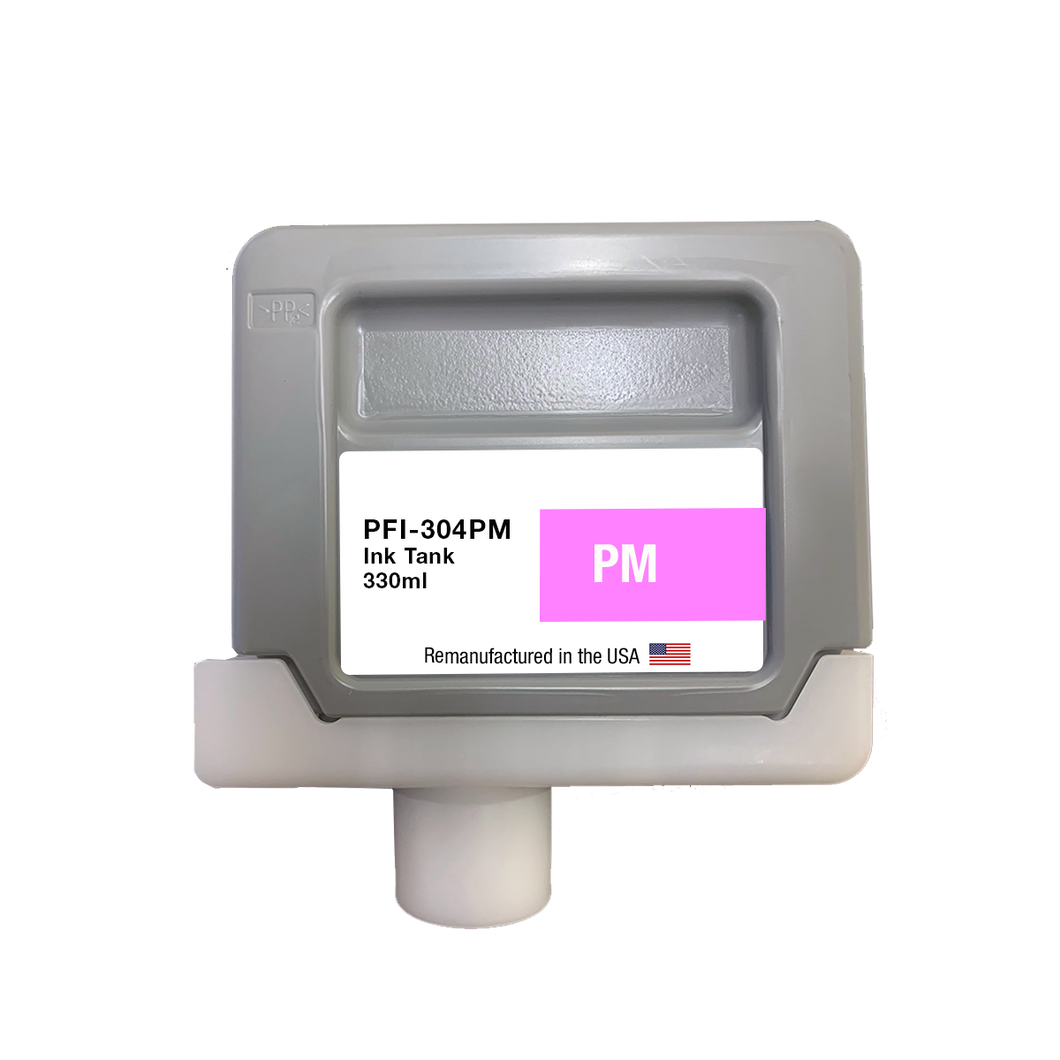 U.S. Remanufactured for Canon PFI-304PM 330ml Photo Magenta Ink Cartridge