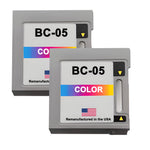 U.S. Remanufactured Ink Cartridges for Canon BC-05 Color Twin Pack