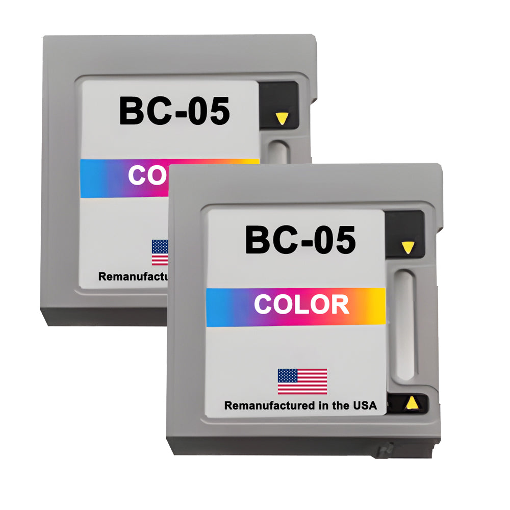 U.S. Remanufactured Ink Cartridges for Canon BC-05 Color Twin Pack