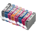 U.S. Remanufactured Ink Cartridges for Canon BCI-6 1-Black / 7-Color 8-Pack