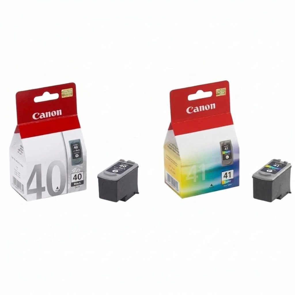 New, Pre-Owned - Canon PG-40 Black and Cl-41 Color Ink Cartridge, 0615B009