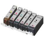 U.S. Remanufactured for Canon 1 PGI-250XL Black / CLI-251XL 1 Black, Gray and 3 Colors Ink Cartridges 6-Pack