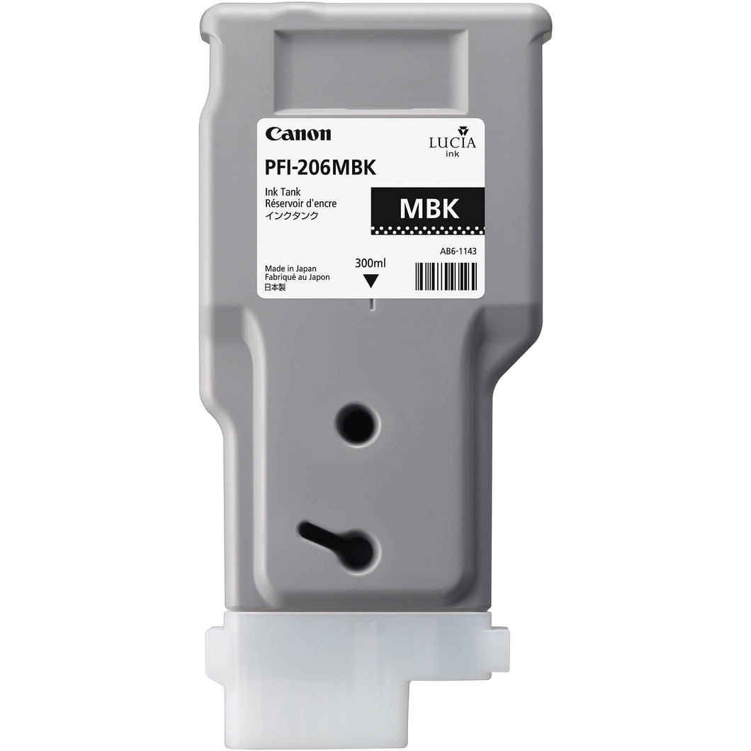 New, Pre-Owned - Canon PFI-206 300mL Matte Black Ink Cartridge