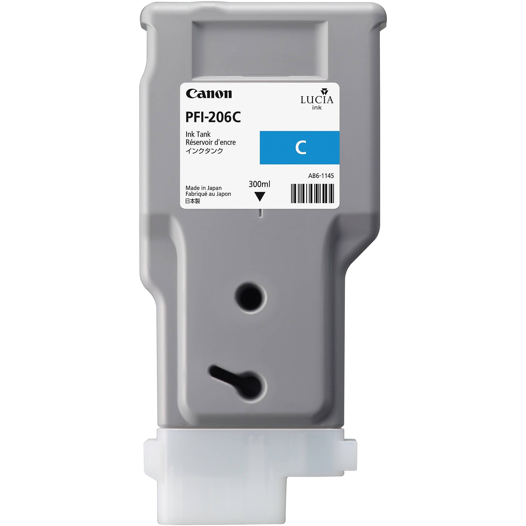 New, Pre-Owned - Canon PFI-206 300mL Cyan Ink Cartridge