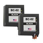 U.S. Remanufactured for Canon BC-02 Black Ink Cartridges Twin Pack