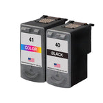 U.S. Remanufactured for Canon PG-40 Black / CL-41 Color Ink Cartridge Combo Pack